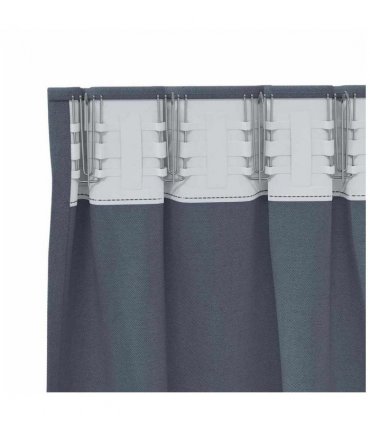 vidaXL Blackout Curtains with Rings 2 pcs Anthracite 175 x 140 cm