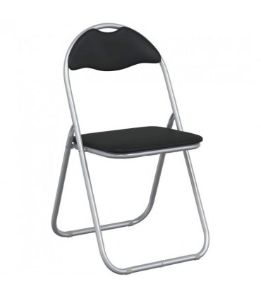 vidaXL Folding Chair 8 pcs Black and Grey 48 x 43.5 x 81 cm