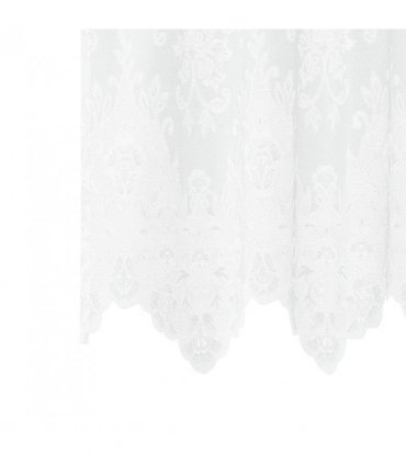 vidaXL Lace Curtain with Curtains Floral White 240 x 500 cm Polyester
