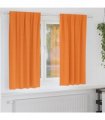 vidaXL Blackout Curtains with Rings 2 pcs Orange 175 x 140 cm