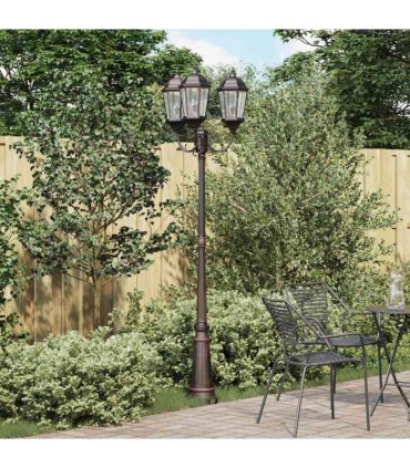 vidaXL Garden Light Bronze 61 x 53 x 235 cm Aluminium and Glass