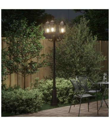 vidaXL Garden Light Bronze 61 x 53 x 235 cm Aluminium and Glass