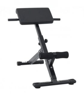 vidaXL Hyperextension Bench Manual Black 100.5 x 70 x 78 cm