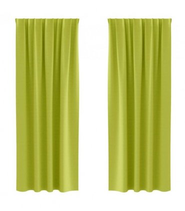 vidaXL Blackout Curtains with Rings 2 pcs Green 245 x 140 cm Polyester
