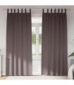 vidaXL Blackout Curtains with Rings 2 pcs Dark Brown 225 x 140 cm