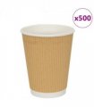 vidaXL Paper Coffee Cups 500 pcs 12oz 300ml Brown