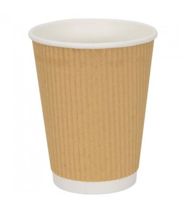 vidaXL Paper Coffee Cups 500 pcs 12oz 300ml Brown