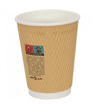 vidaXL Paper Coffee Cups 500 pcs 12oz 300ml Brown