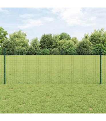 vidaXL Embedded Fence Post 5 pcs Green 120 cm Powder-Coated Steel