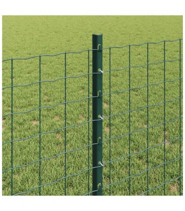 vidaXL Embedded Fence Post 5 pcs Green 120 cm Powder-Coated Steel
