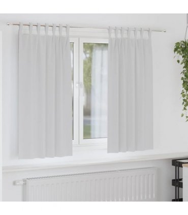 vidaXL Blackout Curtains with Rings 2 pcs Pale Grey 175 x 140 cm