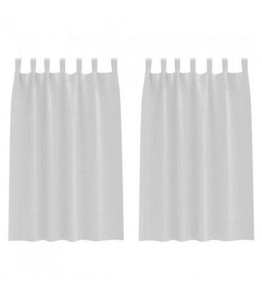 vidaXL Blackout Curtains with Rings 2 pcs Pale Grey 175 x 140 cm