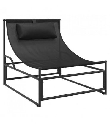 vidaXL Garden Lounger Chair Anthracite 87x74x73 cm Steel and Textilene