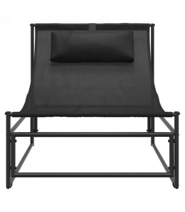 vidaXL Garden Lounger Chair Anthracite 87x74x73 cm Steel and Textilene