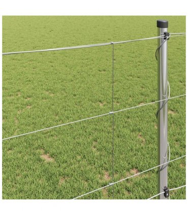 vidaXL Field Fence Silver