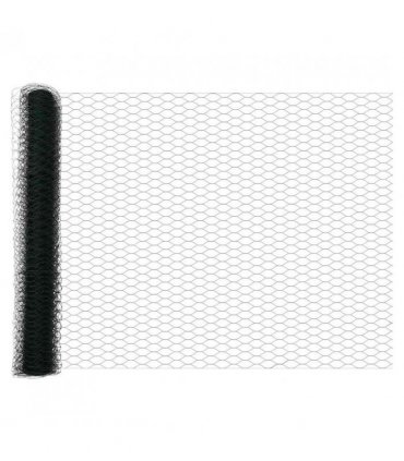 vidaXL Hexagon Fence Green 1.4 x 25 m PVC