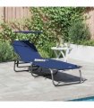 vidaXL Folding Sun Lounger Folding Blue 190 x 57 x 81 cm Oxford
