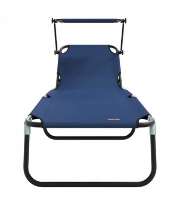 vidaXL Folding Sun Lounger Folding Blue 190 x 57 x 81 cm Oxford