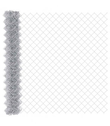 vidaXL Chain Link Fence 10 x 1.6 m Galvanised steel Silver