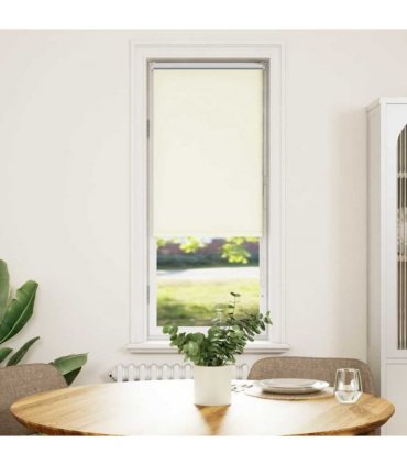vidaXL Roller Blind Blackout Off White 50x150 cm Fabric Width 45.7 cm Polyester