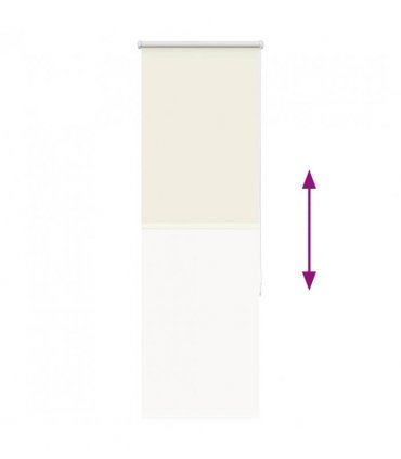 vidaXL Roller Blind Blackout Off White 50x150 cm Fabric Width 45.7 cm Polyester