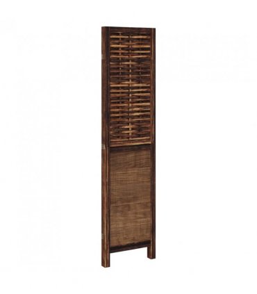 vidaXL Room Divider 3 Panels Dark Brown Solid Wood Paulownia