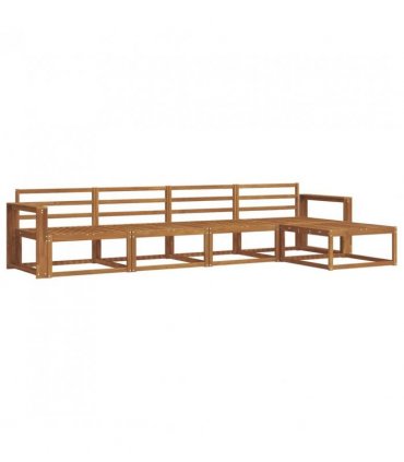 vidaXL Outdoor Sofa Set 5 pcs Natural Solid Acacia Wood