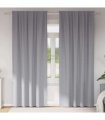 vidaXL Blackout Curtains with Rings 2 pcs Light Grey 260 x 140 cm