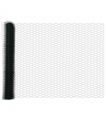 vidaXL Hexagon Fence Green 1.2 x 10 m PVC