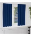 vidaXL Blackout Curtains with Rings 2 pcs Dark Blue 175 x 140 cm