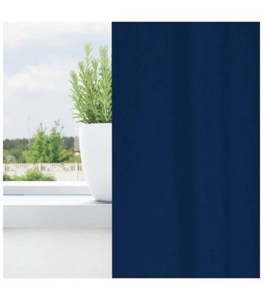 vidaXL Blackout Curtains with Rings 2 pcs Dark Blue 175 x 140 cm