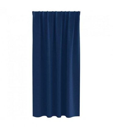 vidaXL Blackout Curtains with Rings 2 pcs Dark Blue 175 x 140 cm