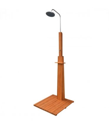 vidaXL Outdoor Shower Eucalyptus Wood and Steel