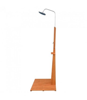 vidaXL Outdoor Shower Eucalyptus Wood and Steel