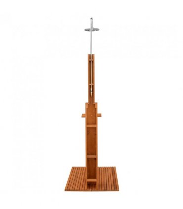 vidaXL Outdoor Shower Eucalyptus Wood and Steel