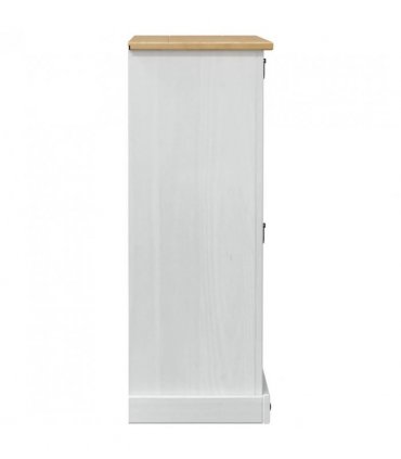 vidaXL Shoe Cabinet Corona White 99 x 32 x 85 cm Solid Pine Wood