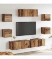 vidaXL 5 Piece TV Cabinet Set Wall-mounted Old Wood