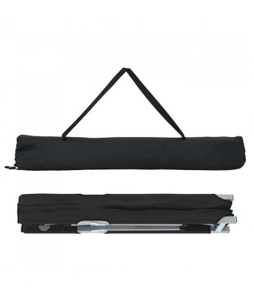 vidaXL Folding Camping Bed Black 194 x 62.5 x 42.5 cm Oxford and Steel