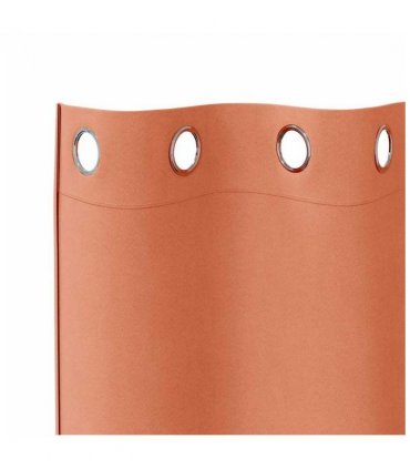 vidaXL Blackout Curtains with Rings 2 pcs Terracotta 260 x 140 cm