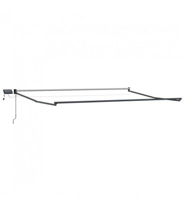 vidaXL Manual Retractable Awning with LEDs 5 x 3 m