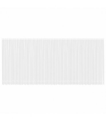 vidaXL Lace Curtain with Curtains Floral White 240x900cm Polyester