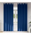 vidaXL Blackout Curtains with Rings 2 pcs Dark Blue 245 x 140 cm