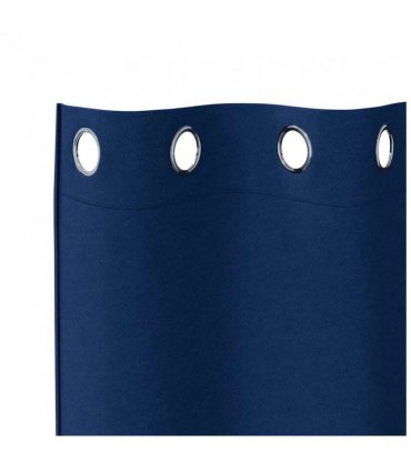 vidaXL Blackout Curtains with Rings 2 pcs Dark Blue 245 x 140 cm
