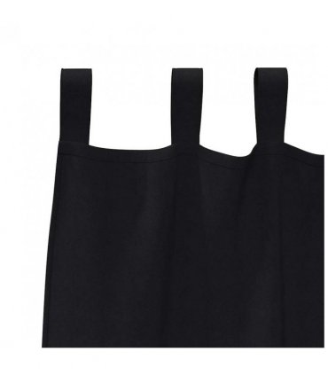vidaXL Blackout Curtains with Rings 2 pcs Black 175 x 140 cm Polyester