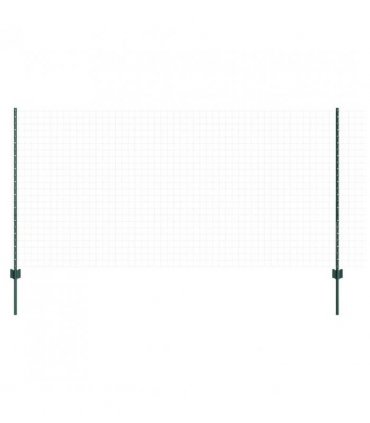 vidaXL Embedded Fence Post 11 pcs Green 160 cm Powder-Coated Steel