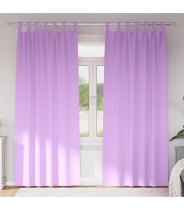 vidaXL Blackout Curtains with Rings 2 pcs Purple 260 x 140 cm