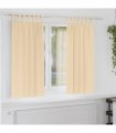 vidaXL Blackout Curtains with Rings 2 pcs Cream 175 x 140 cm Polyester
