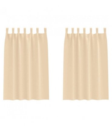 vidaXL Blackout Curtains with Rings 2 pcs Cream 175 x 140 cm Polyester