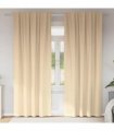 vidaXL Blackout Curtains with Rings 2 pcs Cream 245 x 140 cm Polyester
