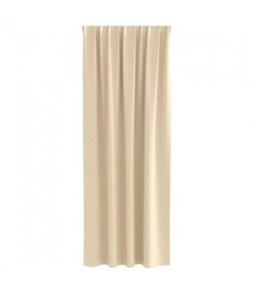 vidaXL Blackout Curtains with Rings 2 pcs Cream 245 x 140 cm Polyester